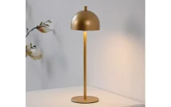AKKU-Tischleuchte Bellis, goldfarbig