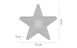 Akku-Tischleuchte Star, weiß, 55 cm, inkl. RGBW Farbwechsler