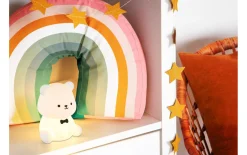 Akku-Tischleuchte Teddy, weiß, inkl. RGB-Farbwechsler