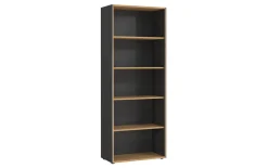 Aktenregal Podium, Eiche Navarra Nachbildung/graphit matt, 196 cm