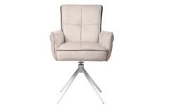Armlehnenstuhl Ruben S, creme/braun
