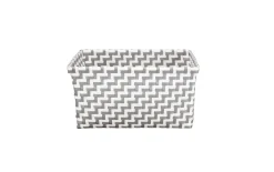 Aufbewahrungsbox Double Laundry, platin, 12 x 16,5 x 20 cm
