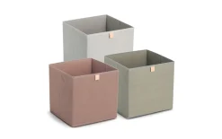 Aufbewahrungsbox Vlies, khaki, 32 x 32 cm
