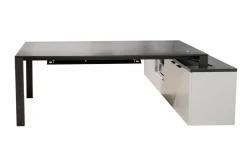 Aufsatzschreibtisch mit Sideboard Sonate-B, grau/graphit