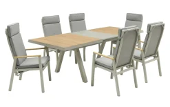Ausziehtisch Kumasi, Teakholz/Taupe
