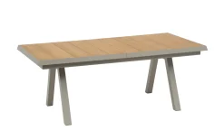 Ausziehtisch Kumasi, Teakholz/Taupe