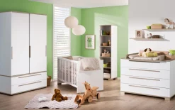 Babyzimmer Carlo, kreideweiß/Fichte-Vintage-Nachbildung