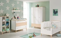 Babyzimmer Ylvie, kreideweiß/Birke