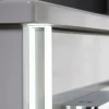 Bad-Einrichtung Leo Living 116, Glas-Optiwhite/schneeweiß glanz