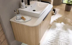 Badkombination Montreal, Eiche-Nachbildung, inkl. LED Effekt-Beleuchtung