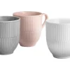 Becher-Set Amina, weiß, rosa, silbergrau, 3-teilig