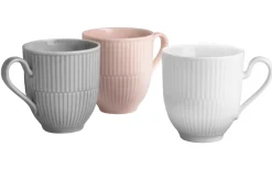 Becher-Set Amina, weiß, rosa, silbergrau, 3-teilig