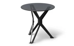 Beistelltisch Miri 1, Sicherheitsglas grau