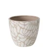 Übertopfset Tysko, beige/weiß, 2-teilig