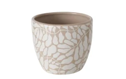 Übertopfset Tysko, beige/weiß, 2-teilig