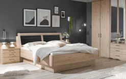 Bett Luxor 3, Steineiche-Nachbildung, 180 x 200 cm