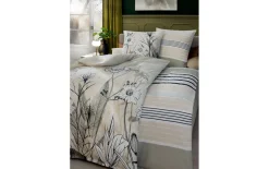 Bettwäsche Elena Satin, beige, 135 x 200 cm