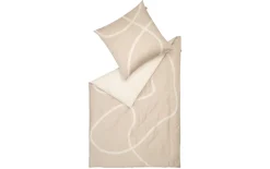 Bettwäsche-Set Artsy, offwhite/greige, 135 x 200 cm