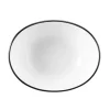 Bowl oval Black Line in weiß, 12 cm