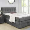 Boxspringbett Amy, grau, 140 x 200 cm