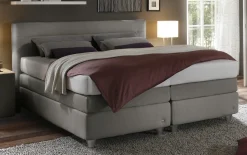 Boxspringbett Belvedi, grau, 180 x 200 cm