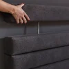 Boxspringbett BX1750 Kokomo, anthrazit, 140 x 200 cm, mit höhenverstellbarem Kopfteil