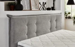 Boxspringbett BX2310 Ray, silber, 180 x 200 cm