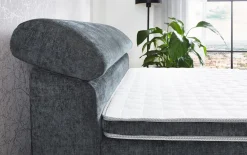 Boxspringbett Diva 140, anthrazit, 140 x 200 cm, inkl. Kaltschaumtopper