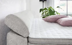 Boxspringbett Diva 140, hellgrau, 140 x 200 cm, inkl. Kaltschaumtopper