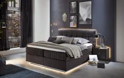 Boxspringbett Felina Fly, dunkelgrau, 180 x 200 cm
