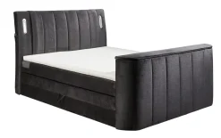 Boxspringbett Houston 6, schwarz, 180 x 200 cm, inkl. TV-Lift