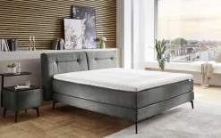Boxspringbett HU-BX22141, Joyce silver, 180 x 200 cm