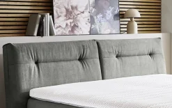 Boxspringbett HU-BX22141, Joyce silver, 180 x 200 cm