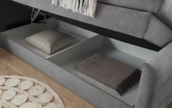 Boxspringbett Kuba 1, dark grey, 100 x 200 cm, inkl. Topper und Bettkasten