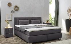 Boxspringbett Romana Mix, dunkelgrau, 180 x 200 cm