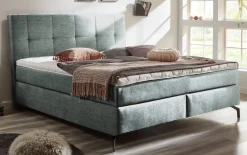 Boxspringbett Somo, Fluff Antarctica, 180 x 200 cm, Härtegrad 3 und 4