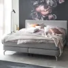 Boxspringbett Vita, hellgrau, 180 x 200 cm