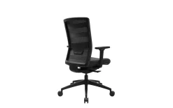 Bürostuhl Sitness Airwork, Textilbezug schwarz, Kunststofffußkreuz schwarz