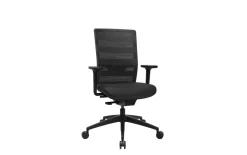 Bürostuhl Sitness Airwork, Textilbezug schwarz, Kunststofffußkreuz schwarz