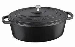 Bräter Calido, schwarz, oval, 6,5 l