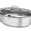 Bräter oval Moments, Edelstahl mit Glasdeckel