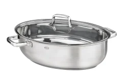Bräter oval Moments, Edelstahl mit Glasdeckel