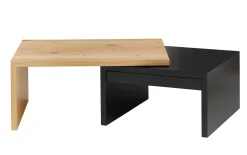 Couchtisch Amera, Asteiche, schwarz lackiert