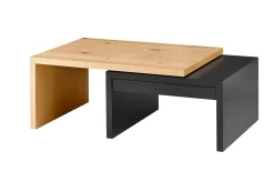 Couchtisch Amera, Asteiche, schwarz lackiert