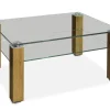 Couchtisch 7263 Cubico, Klarglas, inkl. Rollen