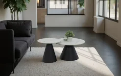 Couchtisch Dustin CT, Marmor Nachbildung/weiß