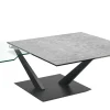 Couchtisch Granada, Keramik silver, inkl. drehbare Tischplatten