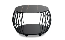 Couchtisch Macau 1, Stein/schwarz, 60 cm