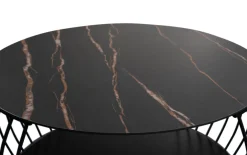 Couchtisch Macau 1, Stein/schwarz, 60 cm