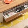 Couchtisch Matera, weiß/Altholz-Nachbildung, inkl. Schubkasten